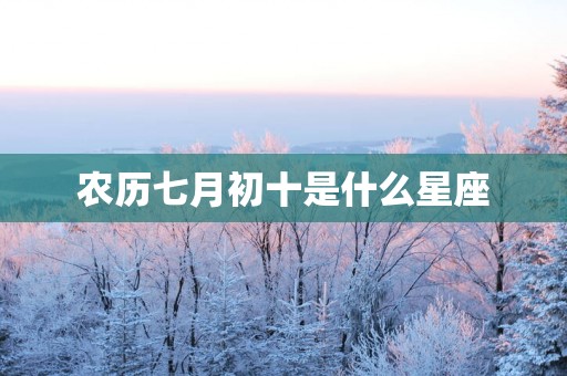 农历七月初十是什么星座