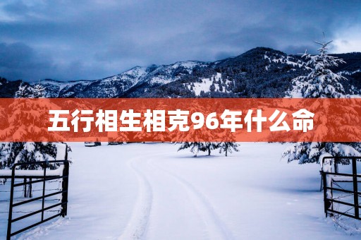 五行相生相克96年什么命