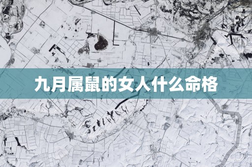 九月属鼠的女人什么命格