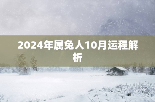 2025年属兔人10月运程解析
