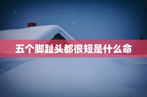 五个脚趾头都很短是什么命