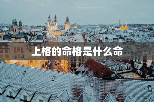 上格的命格是什么命