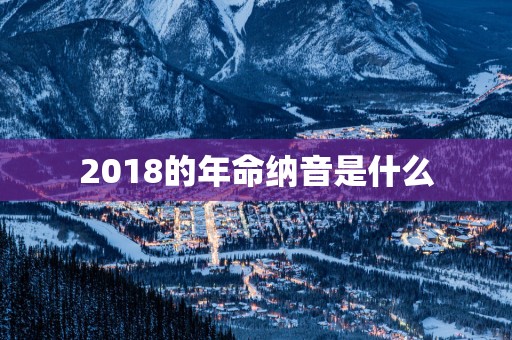 2018的年命纳音是什么