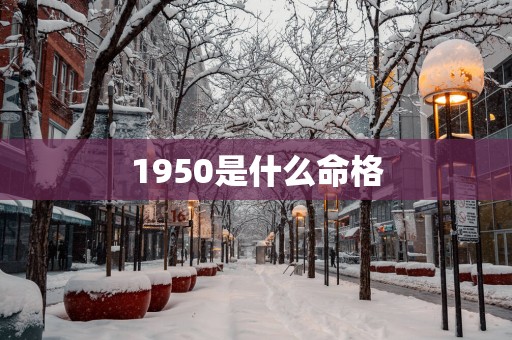 1950是什么命格
