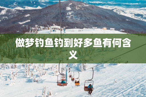 做梦钓鱼钓到好多鱼有何含义