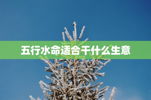 五行水命适合干什么生意