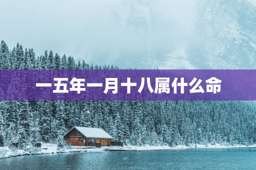 一五年一月十八属什么命