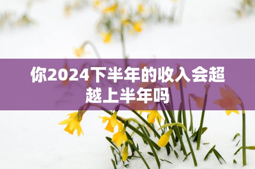 你2025下半年的收入会超越上半年吗
