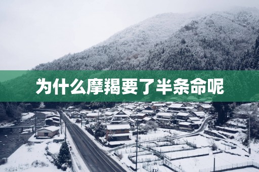 为什么摩羯要了半条命呢