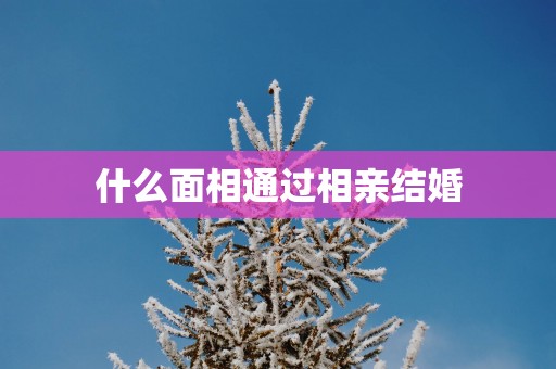 什么面相通过相亲结婚