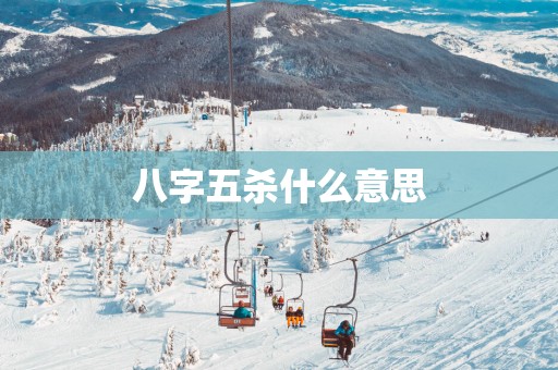 八字五杀什么意思