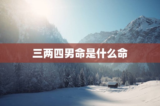 三两四男命是什么命