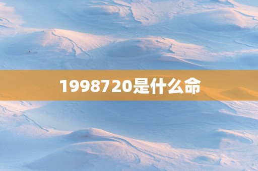 1998720是什么命