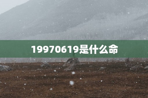 19970619是什么命