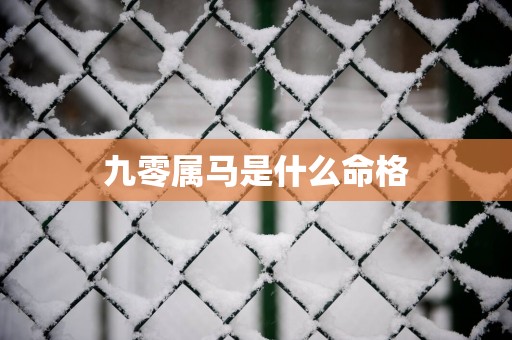 九零属马是什么命格