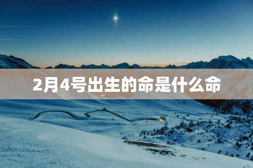 2月4号出生的命是什么命
