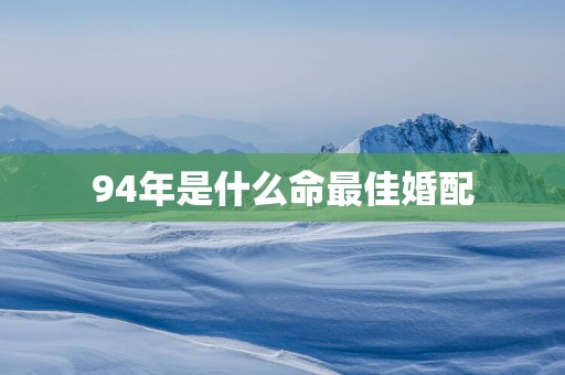 94年是什么命最佳婚配