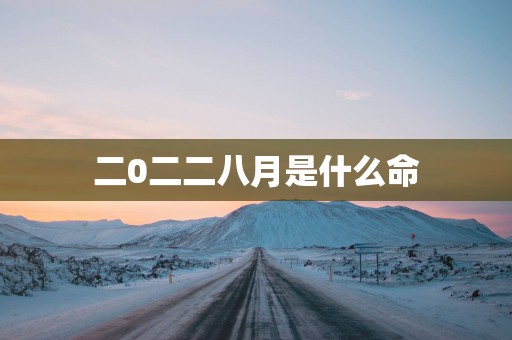 二0二二八月是什么命