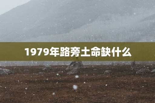 1979年路旁土命缺什么