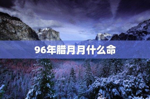 96年腊月月什么命