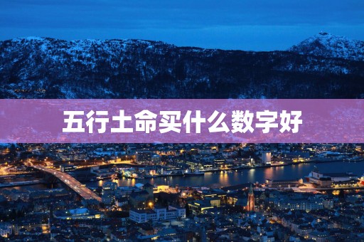 五行土命买什么数字好