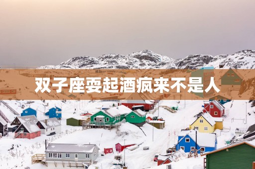 双子座耍起酒疯来不是人