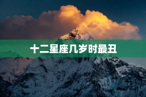 十二星座几岁时最丑