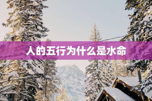人的五行为什么是水命