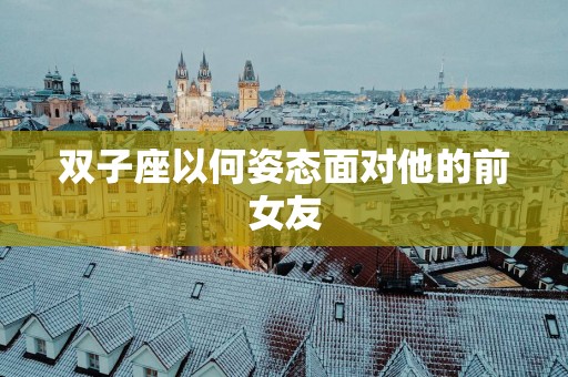 双子座以何姿态面对他的前女友
