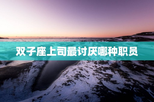 双子座上司最讨厌哪种职员