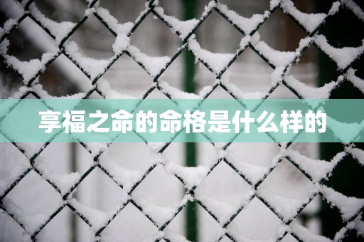 享福之命的命格是什么样的