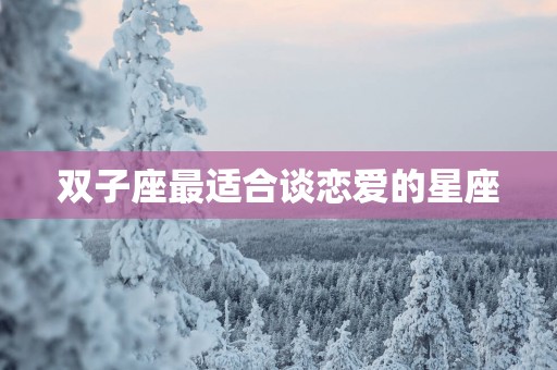 双子座最适合谈恋爱的星座