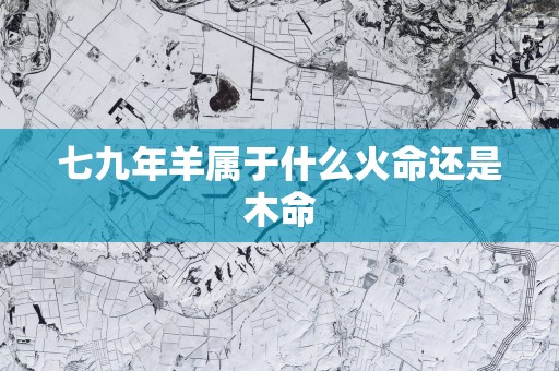 七九年羊属于什么火命还是木命