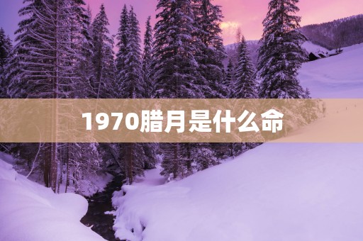 1970腊月是什么命