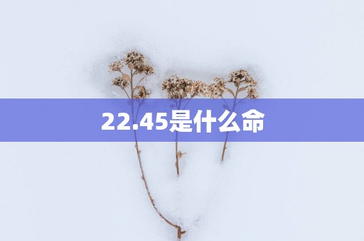 22.45是什么命