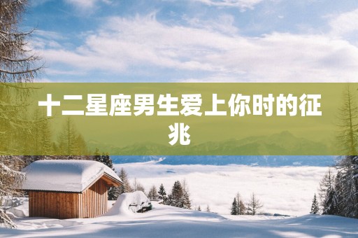 十二星座男生爱上你时的征兆
