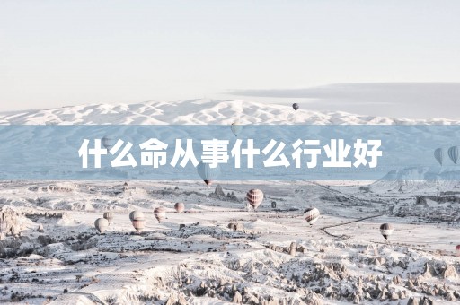 什么命从事什么行业好