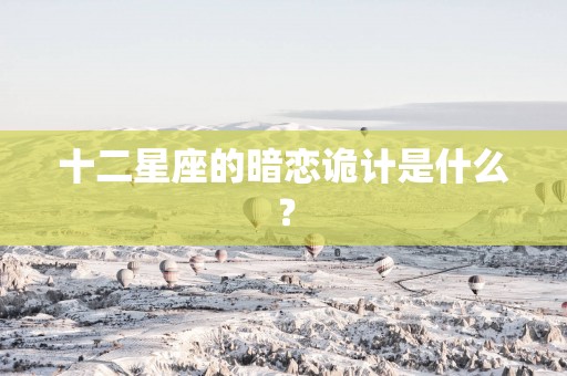 十二星座的暗恋诡计是什么？