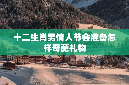 十二生肖男情人节会准备怎样奇葩礼物
