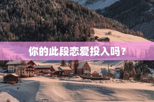 你的此段恋爱投入吗？