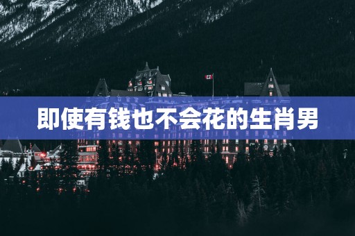 即使有钱也不会花的生肖男