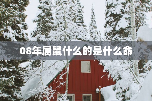08年属鼠什么的是什么命 08年属鼠什么的是什么命