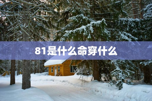 81是什么命穿什么