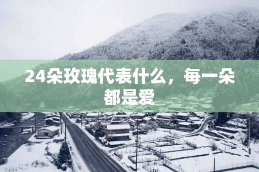 24朵玫瑰代表什么，每一朵都是爱