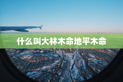 什么叫大林木命地平木命