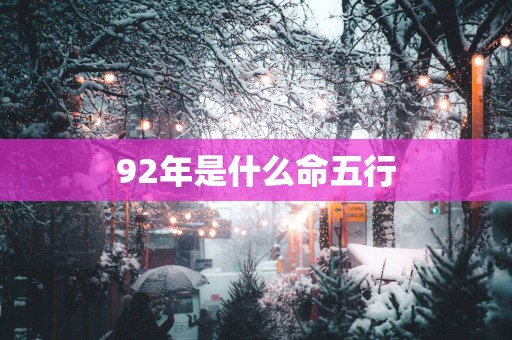 92年是什么命五行