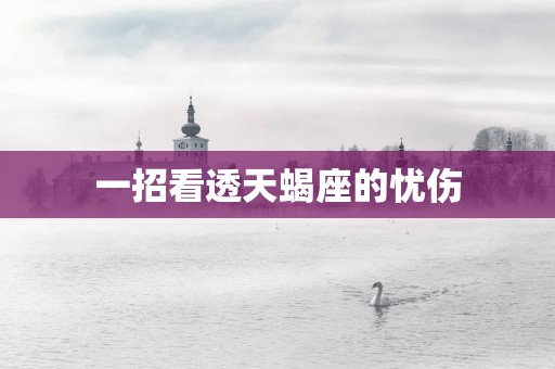 一招看透天蝎座的忧伤