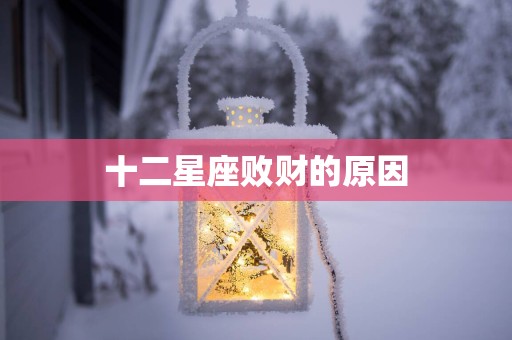 十二星座败财的原因
