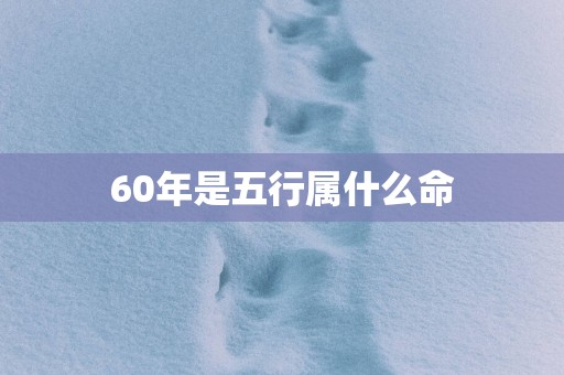 60年是五行属什么命
