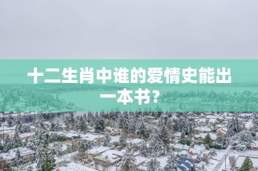 十二生肖中谁的爱情史能出一本书？